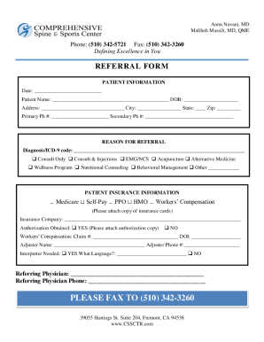 Medical Referral Form