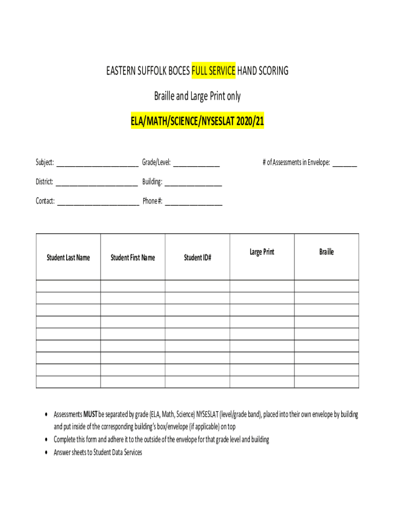 Fillable Online HAND SCORING Form Full Service.docx Fax Email Print ...
