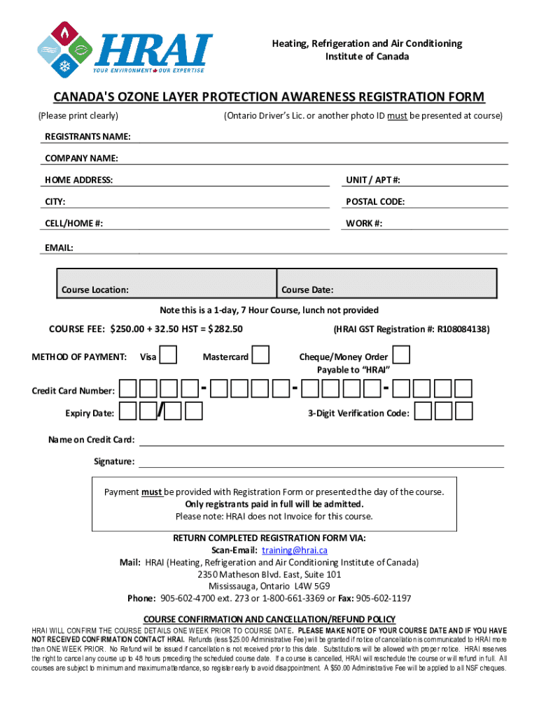 Fillable Online Preemployment Refrigeration and Air Conditioning