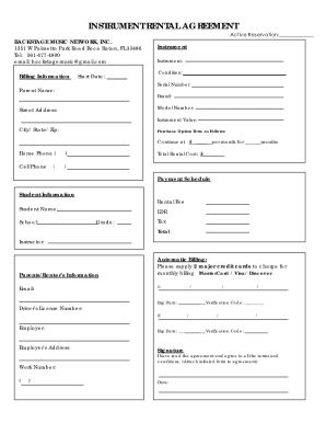 Fillable Online Music Studio Recording Agreement for Unsigned Artists
