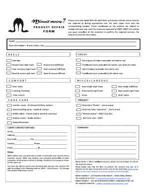 Fillable Online Standard Auto Repair Forms : PrintIt4LessRepair Order ...