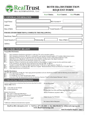 Fillable Online IRA Distribution Form for Traditional, Roth ...
