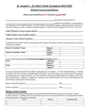 Fillable Online Free Minor (Child) Medical Consent Form - Word PDF eFormsFree Consent Forms ...