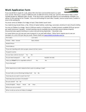 Fillable Online Free Job Application Form - Standard Template - WordPDF ...
