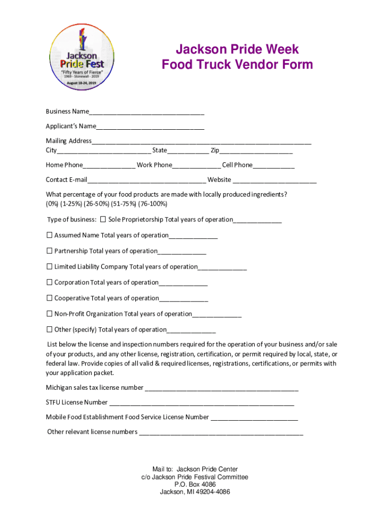 Fillable Online How to Be a Food Vendor at Festivals and Fairs Fax ...