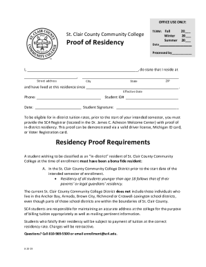 Fillable Online Proof of Residency SC4 Fax Email Print - pdfFiller