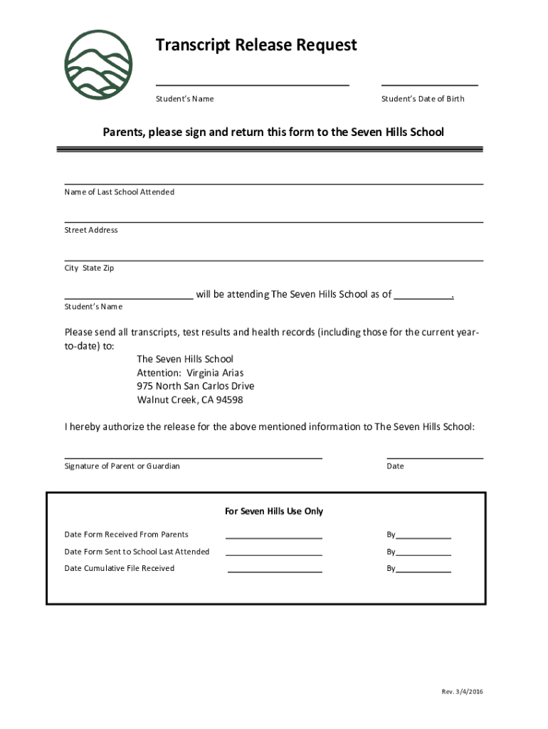 Fillable Online FREE 10+ Transcript Request Form Samples in PDFMS ...