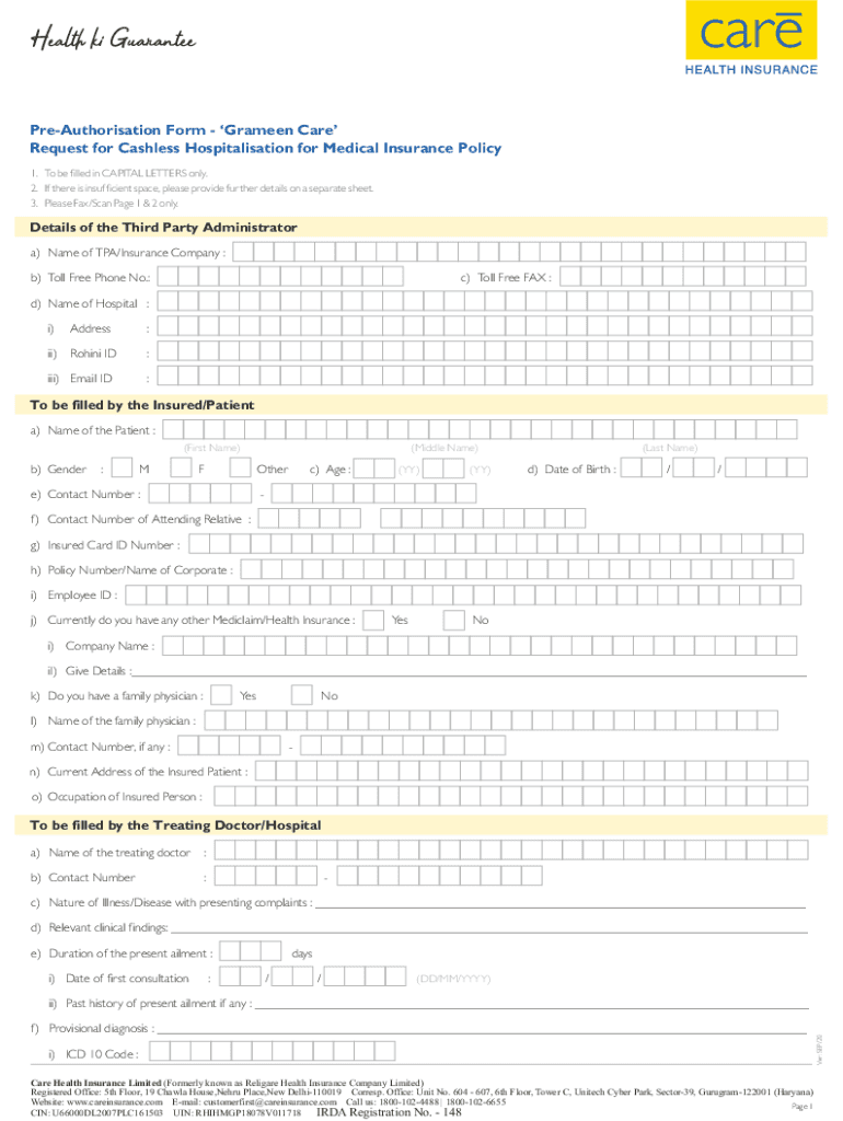 Fillable Online Activ Care Claim Form PartB Aditya Birla Capital Fax
