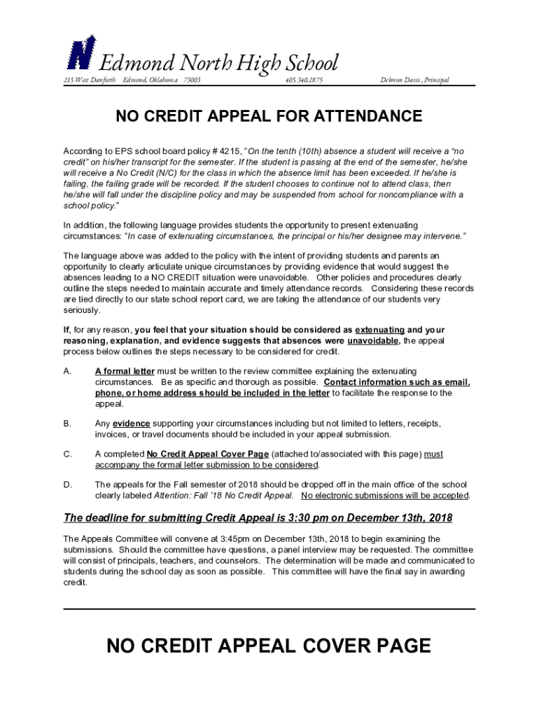 Fillable Online north edmondschools North High SchoolPart of the Edmond