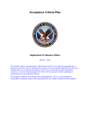 Acceptance Criteria Plan Template. Acceptance Criteria Plan Template