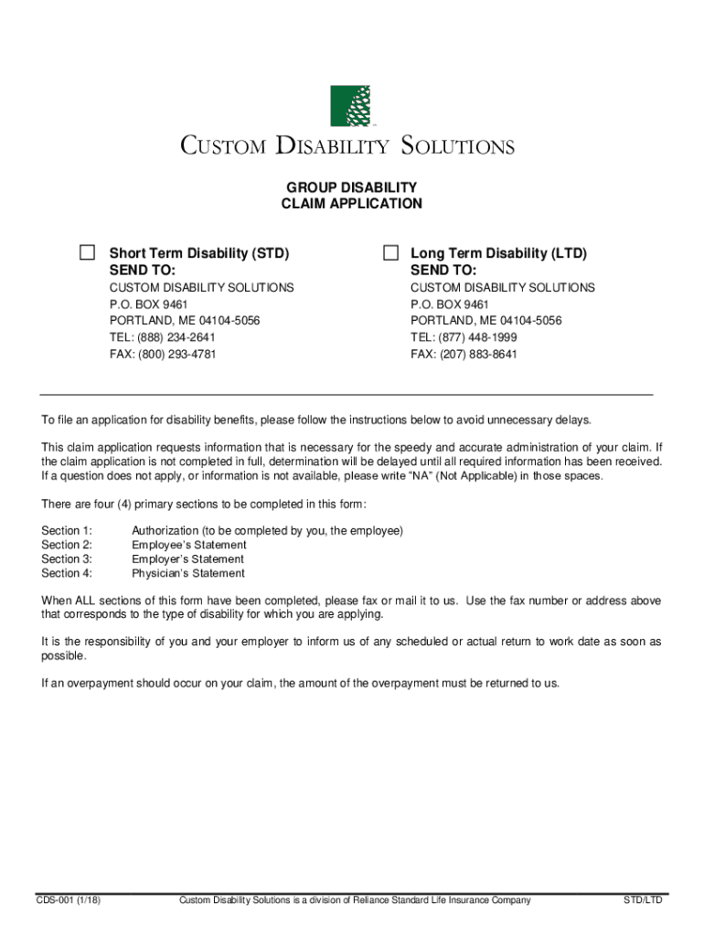 Fillable Online Fillable Online CUSTOM DISABILITY SOLUTIONS