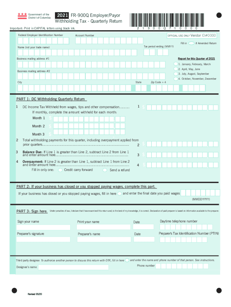 Specifications for Bulk FILING Withholding FR-900q tax ... Preview on Page 1