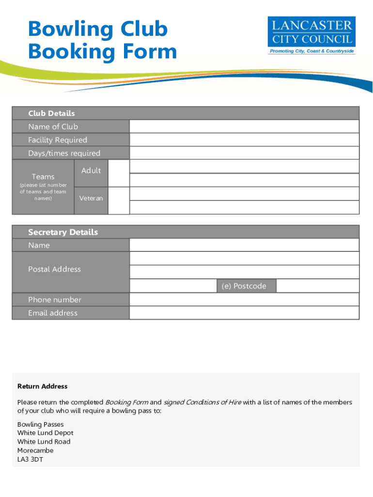 Fillable Online Bowling League Search - League SecretaryFacility ...