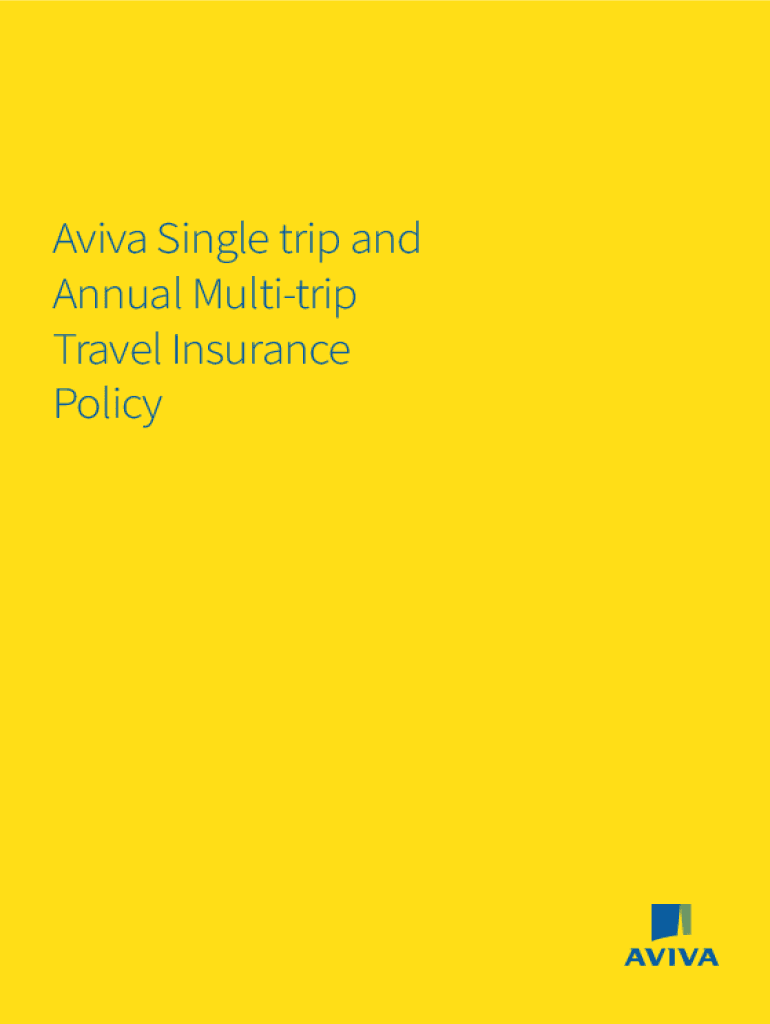 Aviva Single trip and Annual Multi-trip Travel Insurance Preview on Page 1