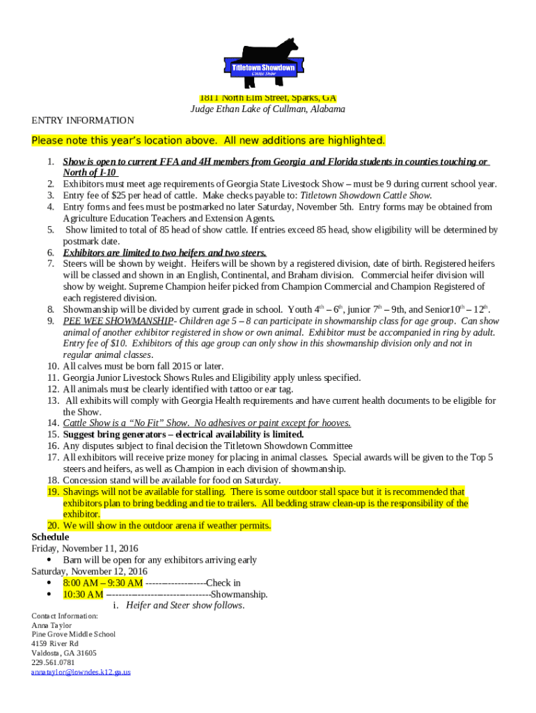 EL Campo Livestock Auction Cattle, Steers, Bulls, Cows, Calf Doc Template pdfFiller