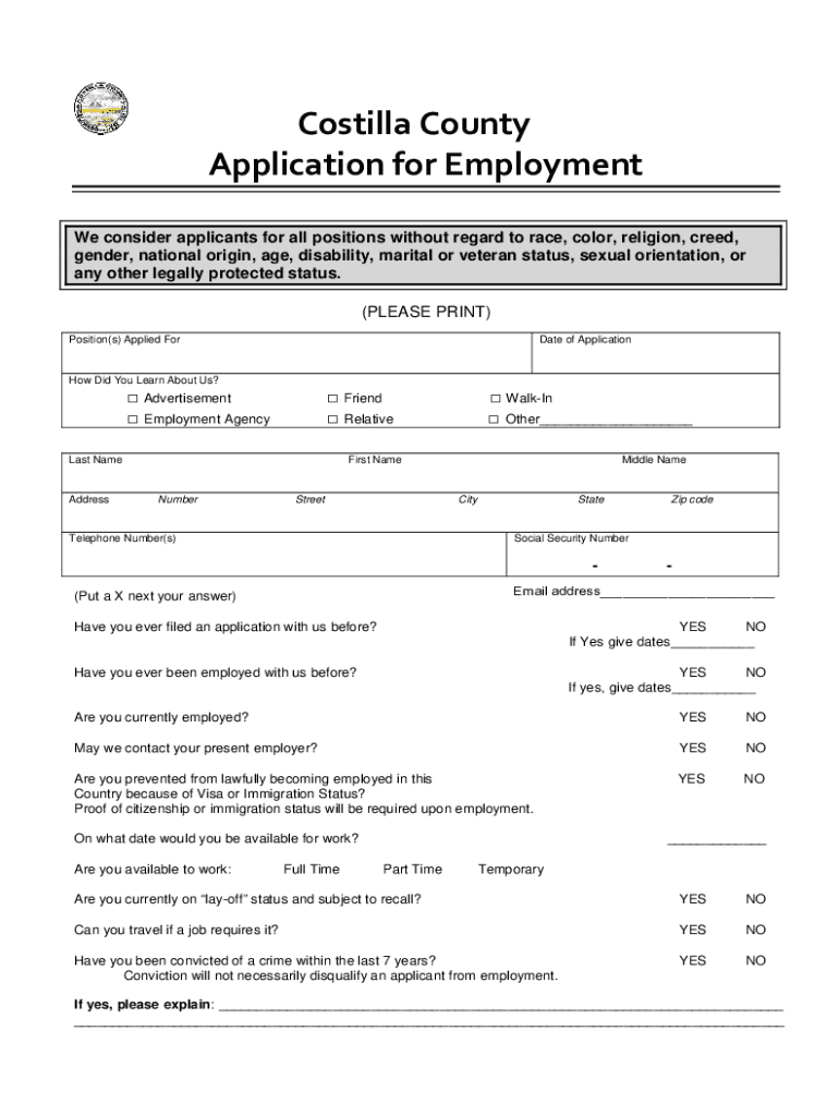 Fillable Online Costilla County Planning and Zoning Department