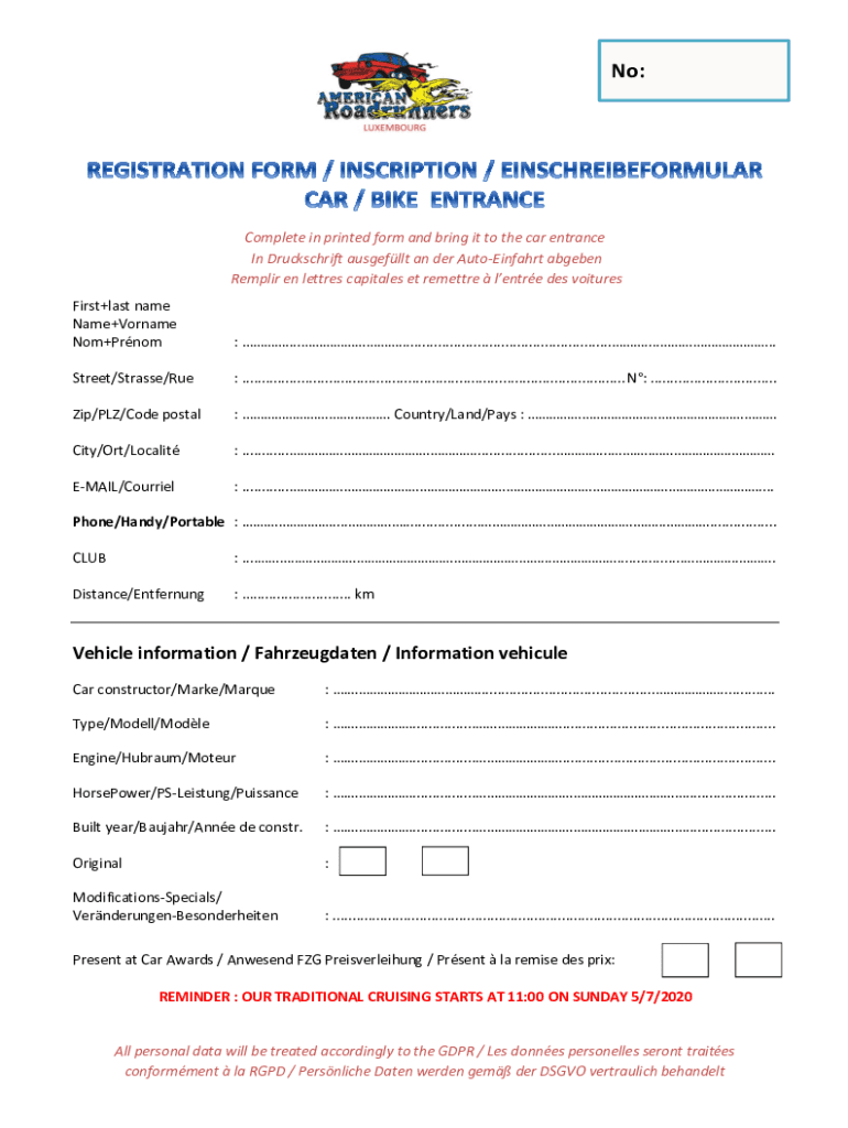 Fillable Online Complete in printed form and bring it to the car ...