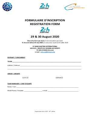 Fillable Online 10+ Printable Registration Form Templates - PDF ...