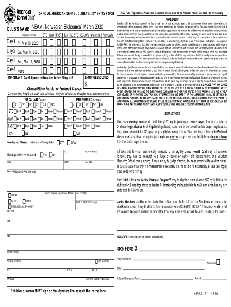 Fillable Online Rules, Regulations & PoliciesAmerican Kennel