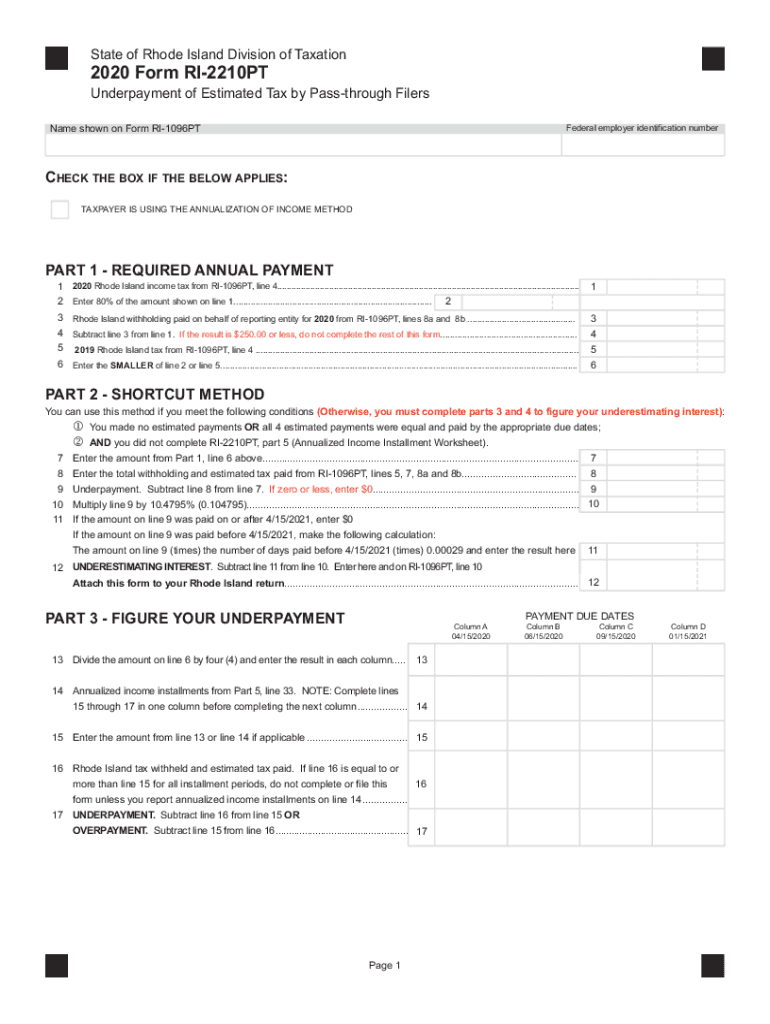 rhode island estimated tax payments 2023 Preview on Page 1