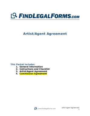 Artist Agent Agreement