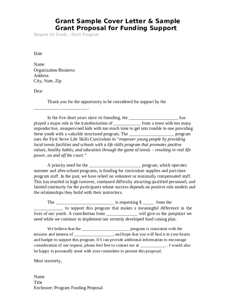 Sample Grant Proposal Kurzweil EduFunding Proposal Template Free 