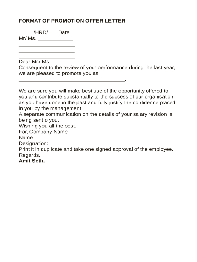 How To Write A Promotion Letter For Your Employee At Sample 