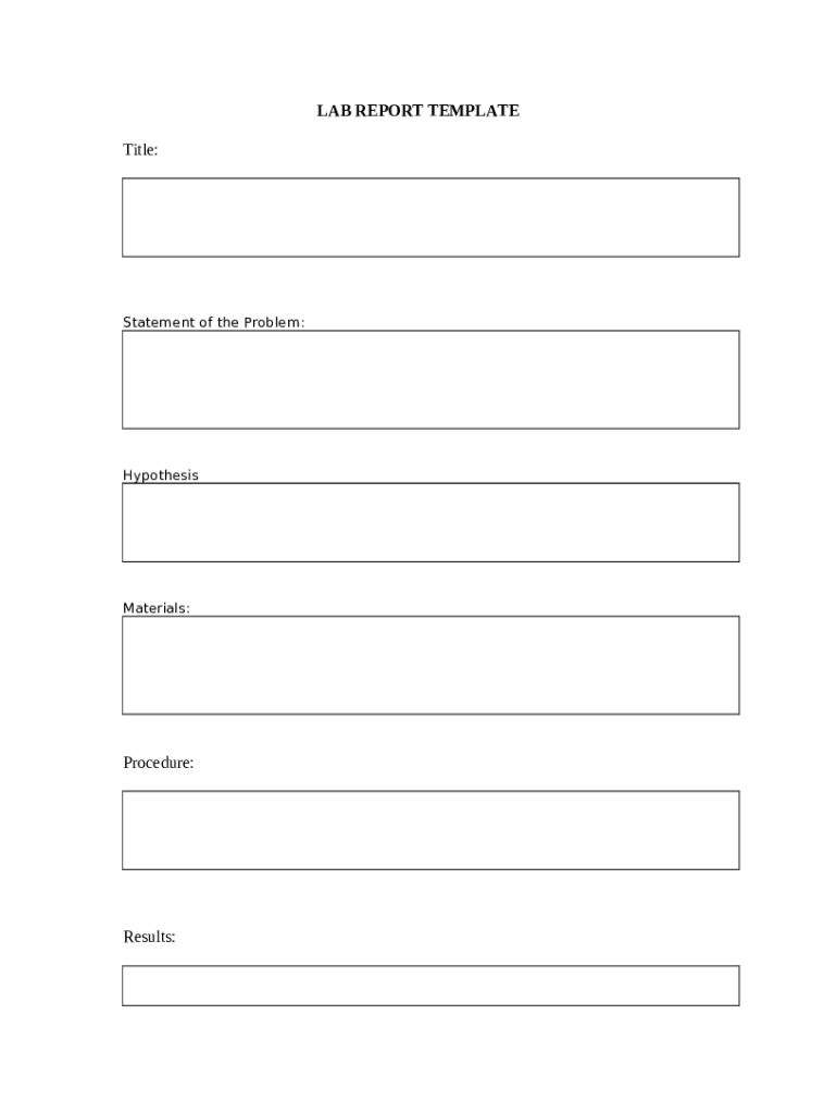 MIDDLE SCHOOL LAB REPORT Doc Template PdfFiller
