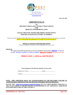 REQUEST FOR PROPOSAL 20-04