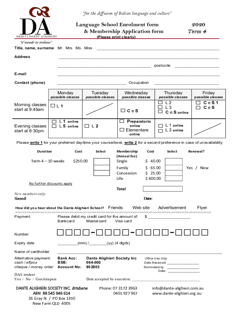 Fillable Online Learn Italian in Italy for Adults Italian Language