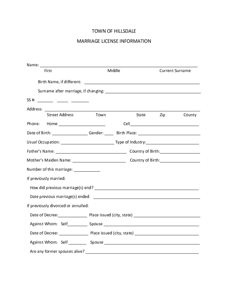 Fillable Online How to Get a New Jersey Marriage License Marriage