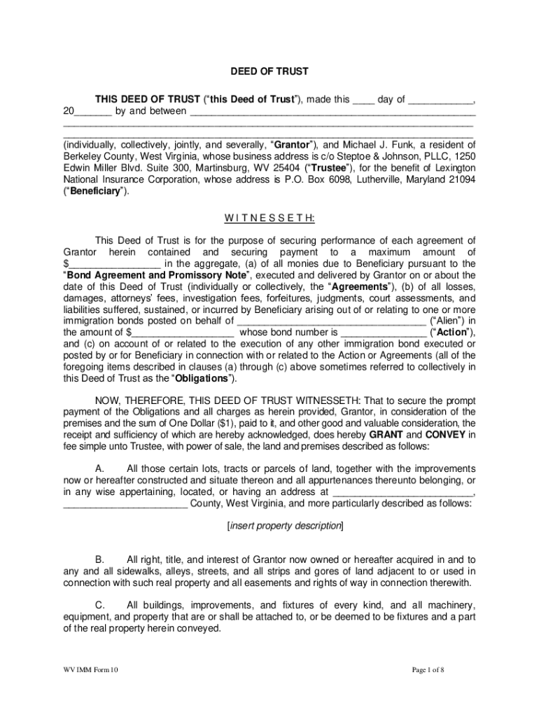 Fillable Online DEED OF TRUST THIS DEED OF TRUST this Deed of Trust) Fax Email Print - pdfFiller