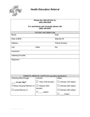 Revised - CCPN Health Education Referral Form