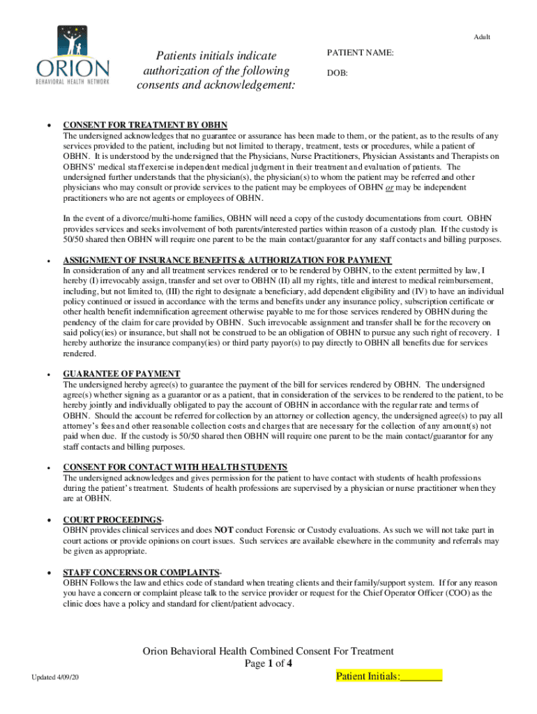 Fillable Online Bay Area Gynecology Oncology Patient Consent/Agreement ...