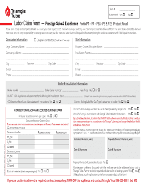 Authorized Yes No Labor Claim Form Prestige Solo &amp;amp; Excellence ...