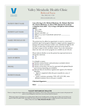 Fillable Online VMP Referral Form Fax Email Print - pdfFiller