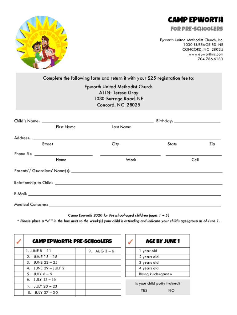 Fillable Online Epworth United Methodist ChurchWe are transforming the