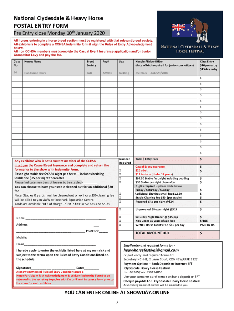 Fillable Online Register Your Clydesdale Clydesdale Breeders of the