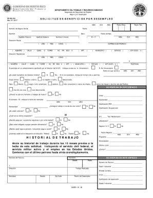 Puerto Rico Unemployment Insurance Claim Form