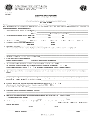 Unemployment Claim Interview Form