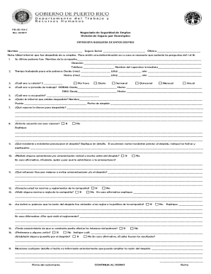 Unemployment Claim Data Search Interview Form