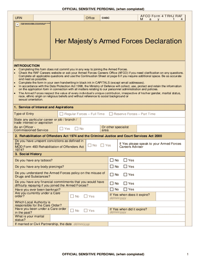 British Army Recruitment For Foreigners Application Form Fill Out Sign Online DocHub