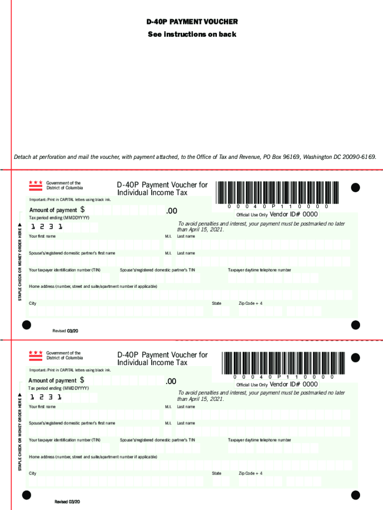 d 40p payment voucher 2022 Preview on Page 1