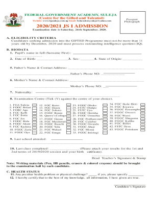 FEDERAL GOVERNMENT ACADEMY, SULEJA