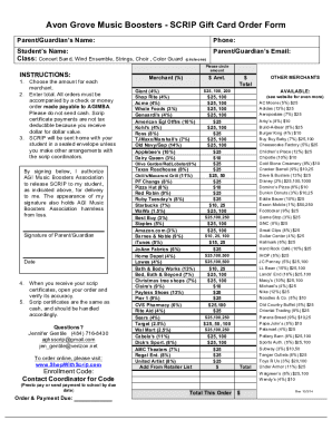 Fillable Online SCRIP order form No Code.doc Fax Email Print - pdfFiller