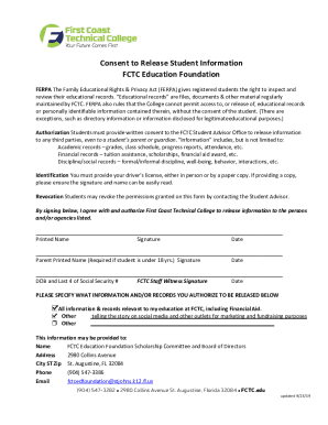 Consent to Release Student InformationFinancial Aid