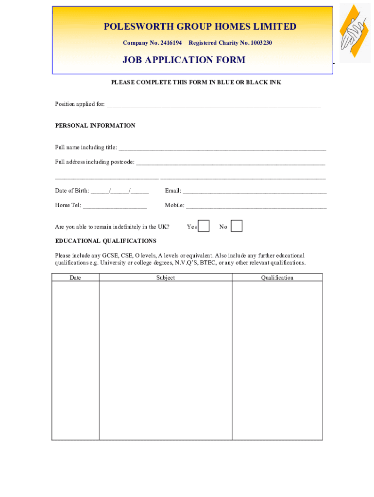 Fillable Online STANDARD FORM OF APPLICATION MeghalayaPortal Fax