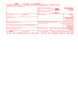1099 C Form - Fill Out and Sign Printable PDF TemplatesignNow