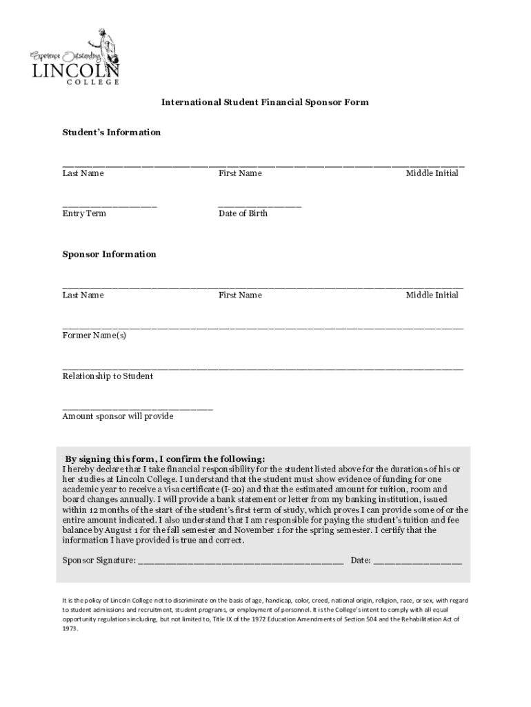 Fillable Online F1 Visa Sponsor RequirementsLegal BeagleINTERNATIONAL STUDENT AFFIDAVIT OF