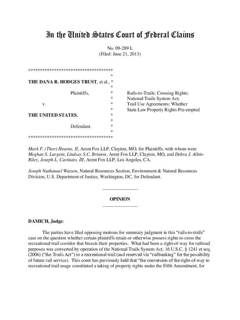 Fillable Online In the United States Court of Federal Claims - cofc ...
